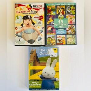 3 DVD Bundle Kids/Toddler Baby First PBS Kids